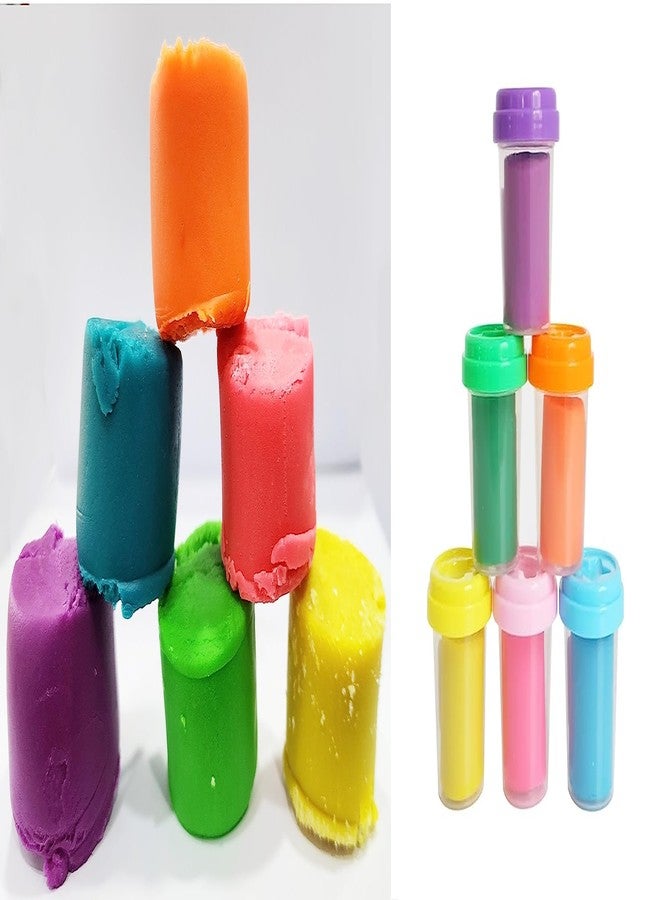 FRATELLI Play with Dough Fun with Dough Clay 5 Pcs, Modeling-Reusable Non-Toxic Air Dry Clay, DIY Craft Activity, BIS Approved (NEON+Classic - 12PC Total 900GRAMS Clay Set) - Image 1